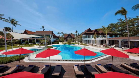 Loungers at Beach Wing swimming pool