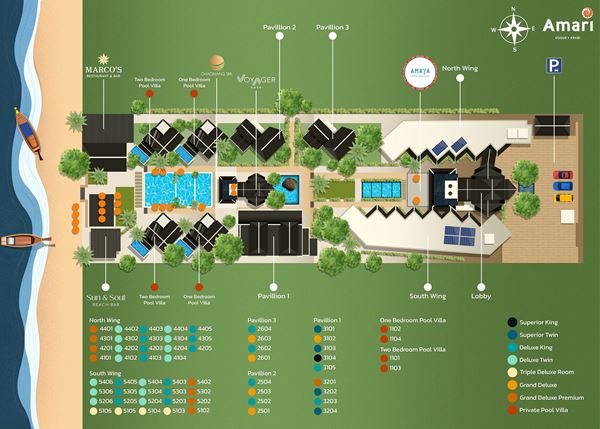 Resort Map - Амари Вог Краби